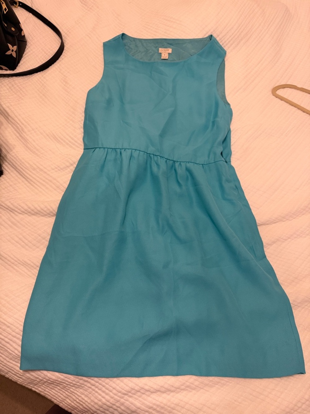 J. Crew Girls' Sleeveless Turquoise Casual Dress